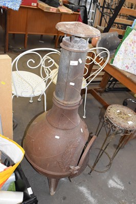 Lot 844 - An iron garden chiminea