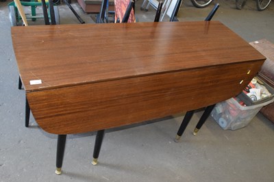 Lot 849 - A vintage drop leaf mid Century dining table,...