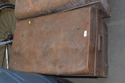 Lot 874 - An iron trunk