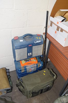 Lot 905 - Three cases containing assorted tools, fishing...