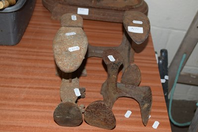 Lot 910 - Group of iron shoe lasts