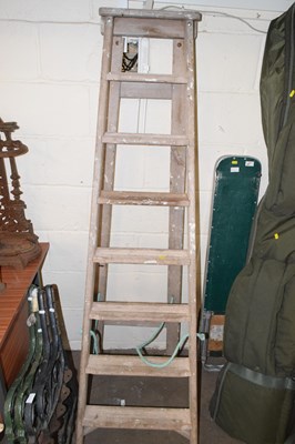 Lot 913 - A wooden stepladder
