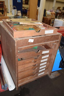 Lot 776 - A workshop chest of drawers