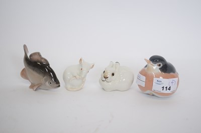 Lot 114 - Royal Copenhagen model of a bird, further...