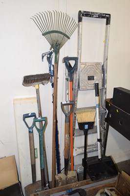 Lot 729 - Folding stepladder together with a quantity of...