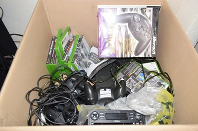 Lot 735 - An Xbox together with various games,...