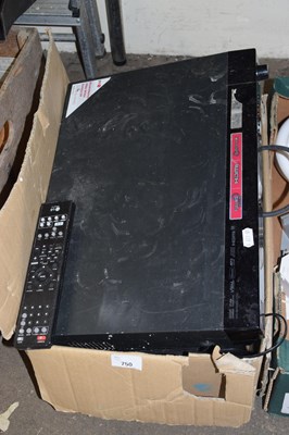 Lot 750 - A boxed DVD player, satelite box etc