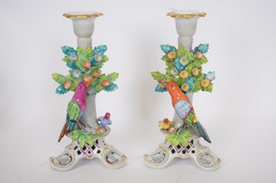 Lot 122 - Pair of Continental German porcelain...
