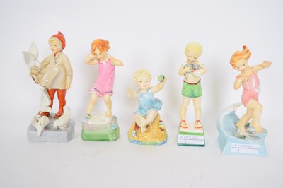 Lot 131 - Group of Royal Worcester figures including two...