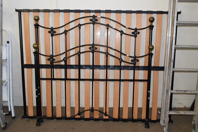 Lot 768 - A modern black metal bedframe