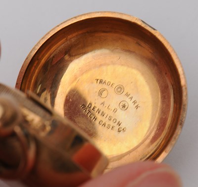Lot 89 - A Dennison sovereign case, with hinged lid and...