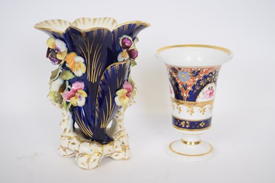 Lot 136 - English porcelain Rockingham style vase, the...