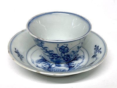 Lot 253 - A miniature Chinese porcelain tea bowl and...