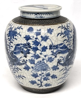 Lot 260 - A large Chinese porcelain temple jar with a...