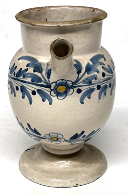 Lot 262 - A continental pottery wet drug jar, probably...