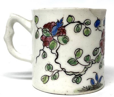 Lot 313 - A Bow porcelain coffee can with Famille Rose...