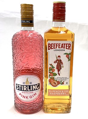 Lot 218 - Stirling Pink Gin and Beefeater Peach &...