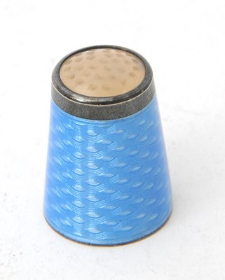 Lot 103 - Aksel Holmsen, Norway, blue guilloche enamel...