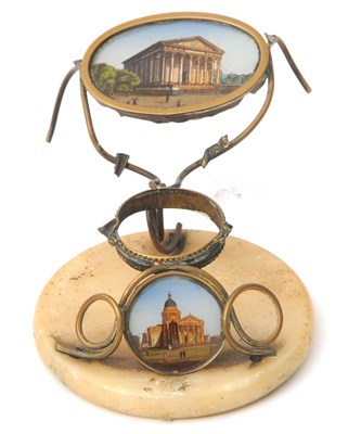 Lot 114 - An antique Grand Tour inkstand featuring an...