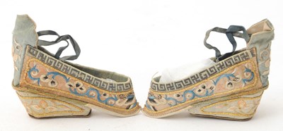 Lot 118 - A pair of late 19th/early 20th Century silk...