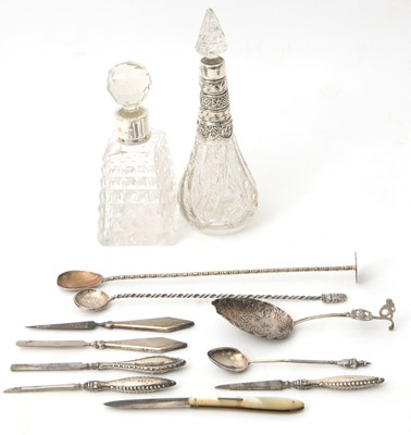 Lot 126 - Mixed Lot:  Two cut glass dressing table scent...