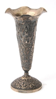 Lot 132 - A 19th Century Burmese white metal vase circa...