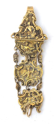 Lot 141 - An antique cast gilt metal figural decorated...
