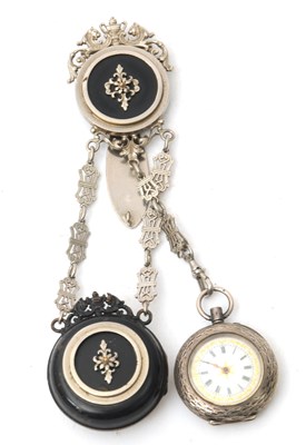 Lot 146 - A Victorian silver plated and painted metal...