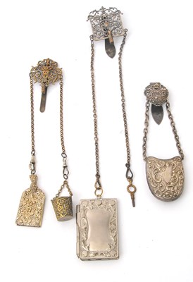 Lot 159 - Mixed Lot: Three EPNS chatelaine clips and...