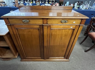 Lot 368 - Late Victorian mahogany side cabinet with two...