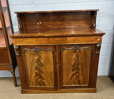 Lot 371 - A Victorian mahogany chiffonier with single...