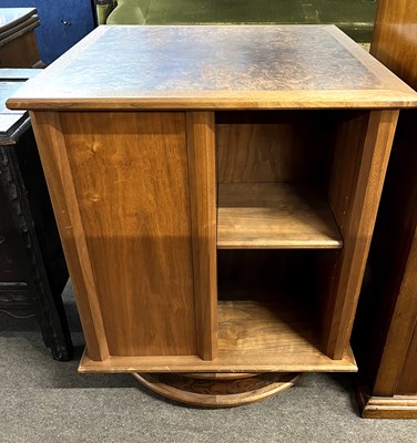 Lot 412 - A modern walnut and burr walnut revolving...