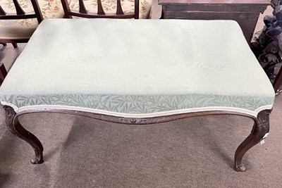Lot 430 - A 20th Century storage footstool on turned...