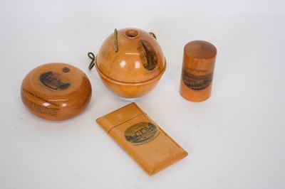 Lot 166 - Bag containing quantity of Mauchline ware...