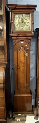 Lot 455 - An unusual 18th Century long case clock, the...