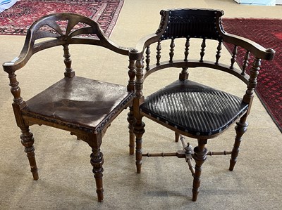 Lot 458 - Two late 19th Century Austrian bow back corner...