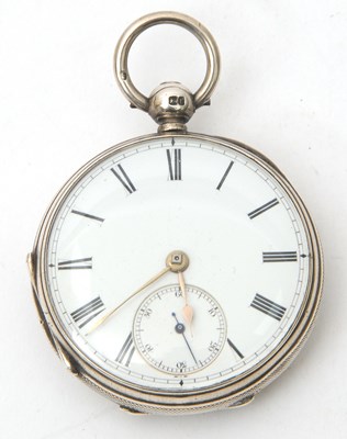 Lot 162 - A silver open faced pocket watch by Henry Rust...