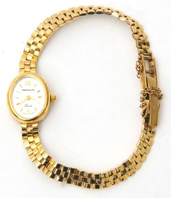 Lot 179 - A 9ct gold ladies Imperialto wristwatch...