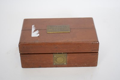 Lot 175 - Wooden case from the City of Lincoln Working...