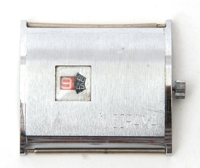 Lot 194 - A Visorama stainless steel jump hour...