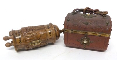Lot 176 - Small casket with Palais Royale type inkwells...