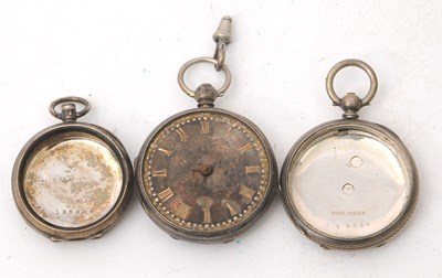 Lot 205 - Mixed Lot: Two white metal watch cases and one...