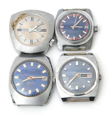 Lot 213 - Mixed Lot: Gents wristwatches, makers to...