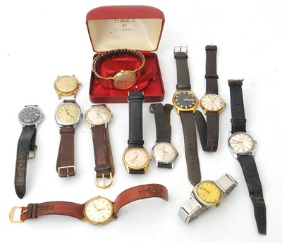 Lot 216 - Mixed lot of various gents wristwatches,...