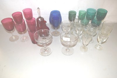 Lot 7 - Mixed Lot: Various glass wares to include Ruby...