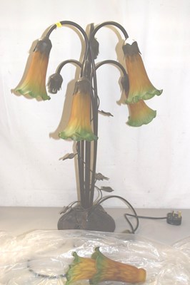 Lot 16 - Reproduction six branch Art Nouveau style...