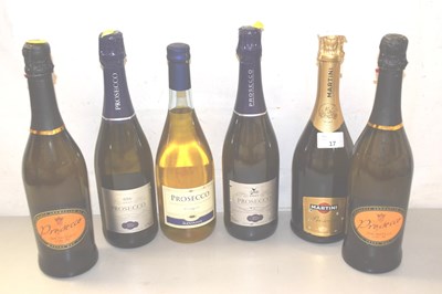 Lot 17 - A group of six bottles of various sparkling wine