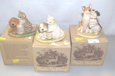 Lot 18 - John Beswick study sculptures of kittens and...