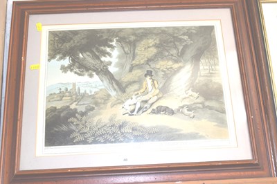 Lot 40 - Coloured print of rabbit shooting