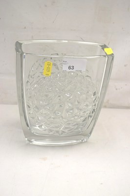 Lot 63 - Clear Art Glass vase